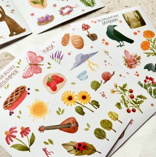 Washi Stickers Nikki Dotti - Wheel of the Year (8 sheets)