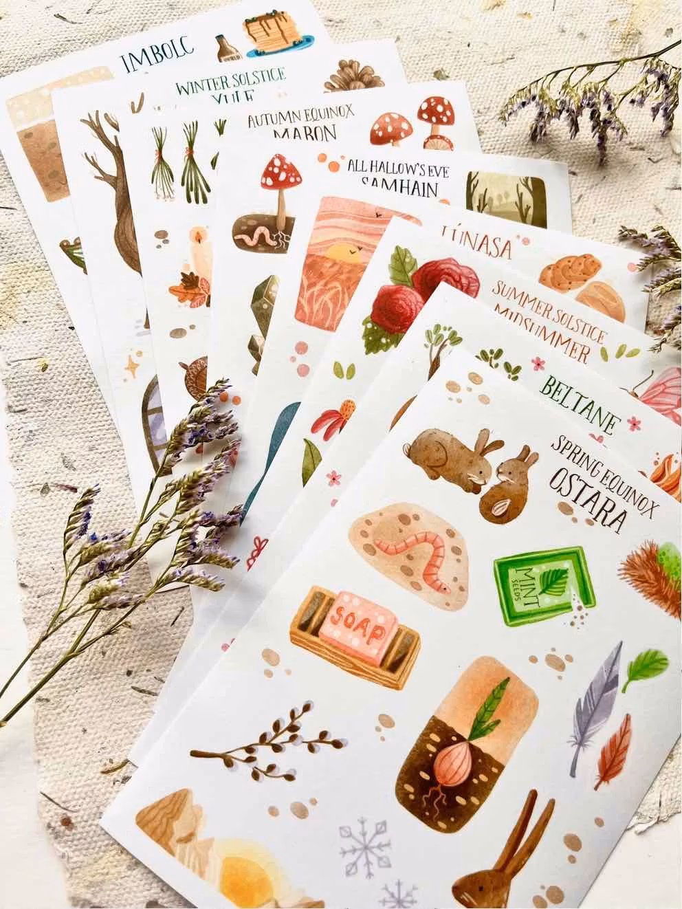 Washi Stickers Nikki Dotti - Wheel of the Year (8 sheets)