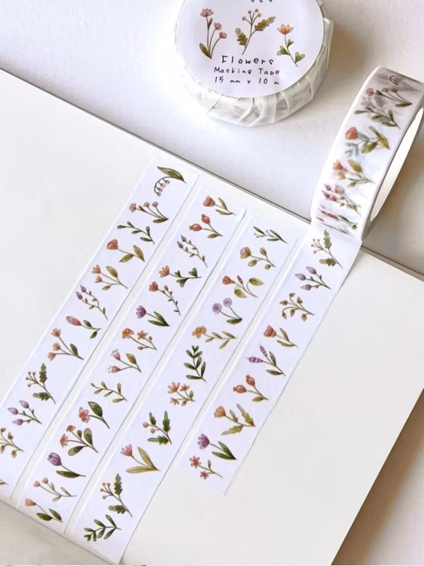 Washi tape Nikki Dotti - Flowers 15 mm