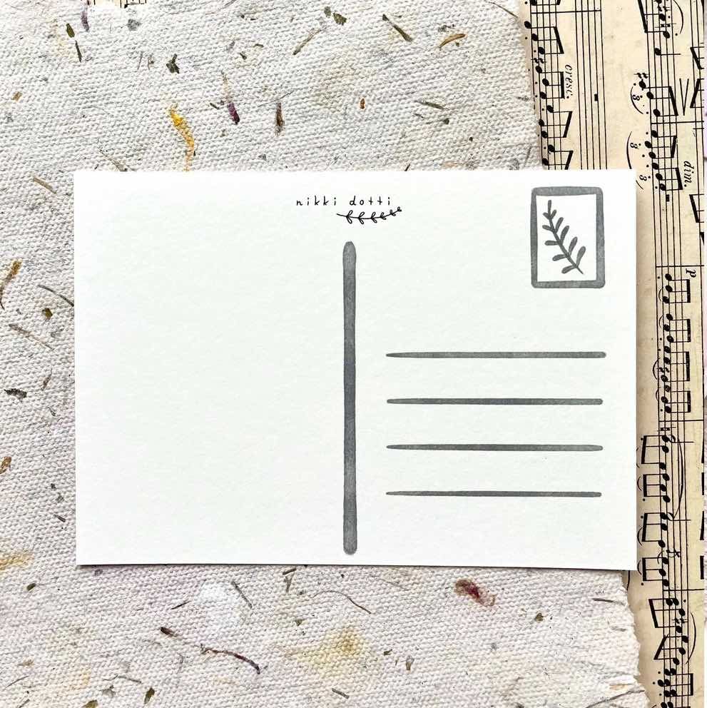 Postcard Nikki Dotti - Houses on the Hill