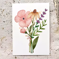 Postcard Nikki Dotti - Wild Bouquet