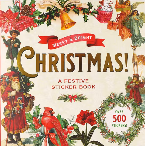 Stickersbok Merry & Bright Christmas!  (500 stickers)
