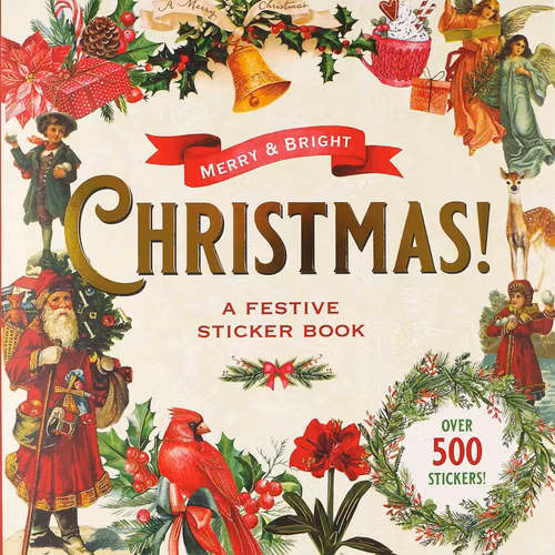 Stickersbok Merry & Bright Christmas!  (500 stickers)