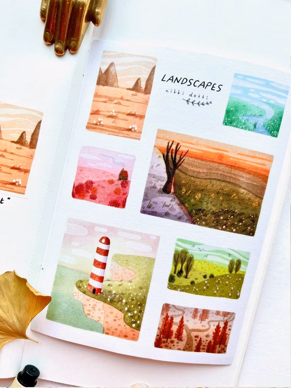 Washi Stickers Nikki Dotti - Landscapes