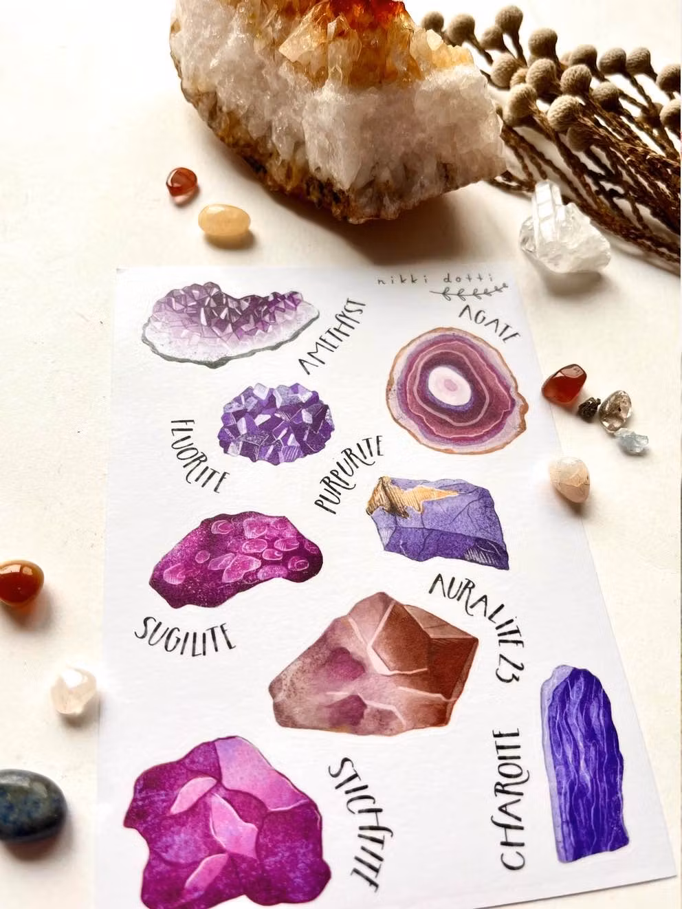 Washi Stickers Nikki Dotti - Purple gems