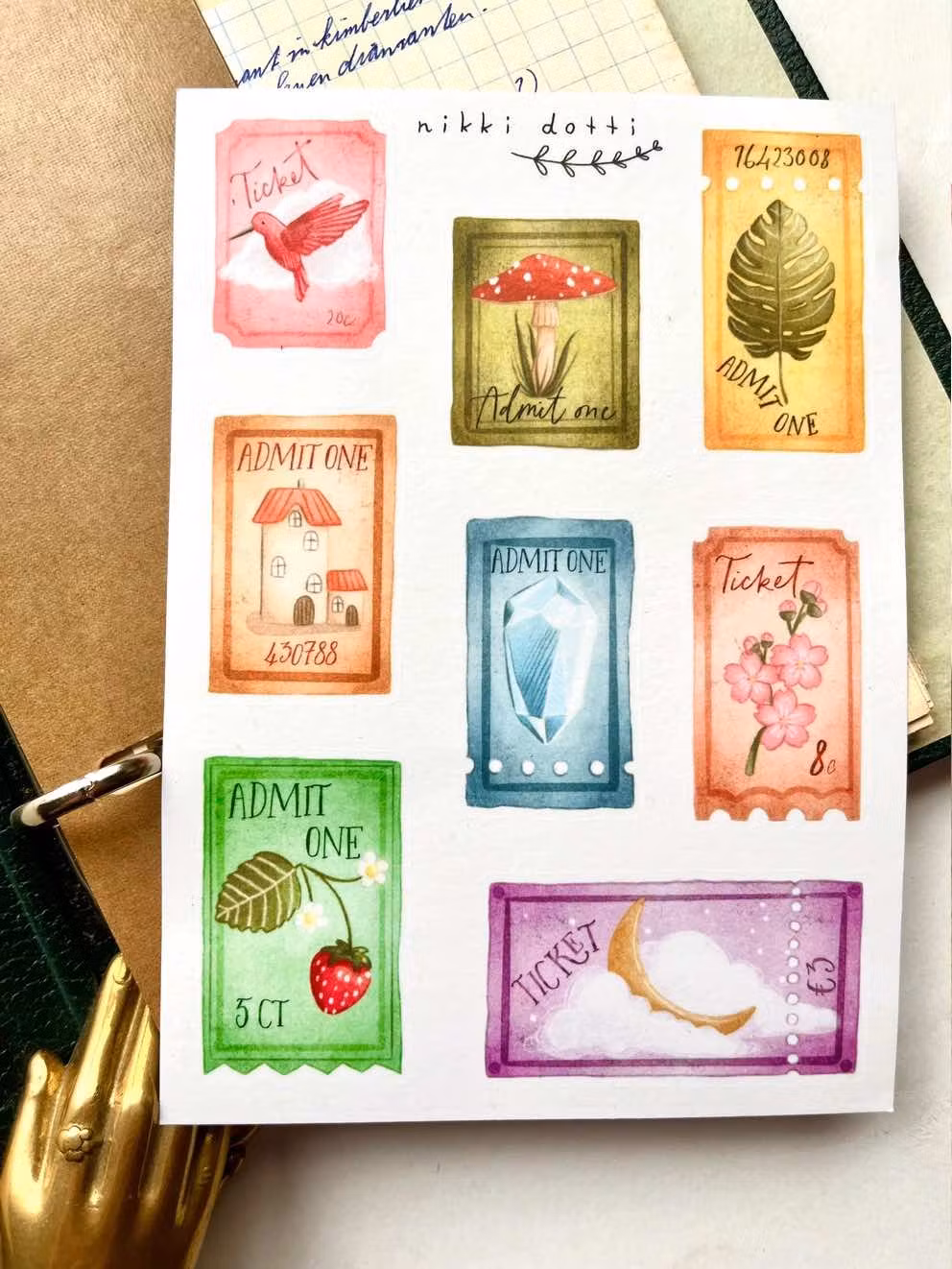 Washi Stickers Nikki Dotti - Tickets