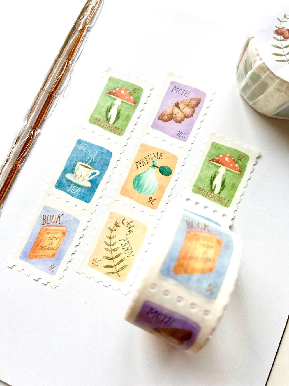 Washi tape Nikki Dotti - Cozy Postage Stamps 25 mm