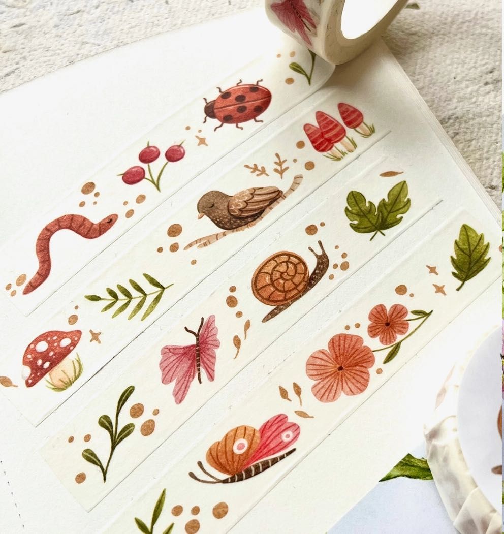 Washi tape Nikki Dotti - Forest 15 mm