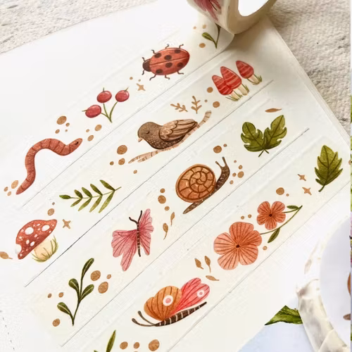 Washi tape Nikki Dotti - Forest 15 mm