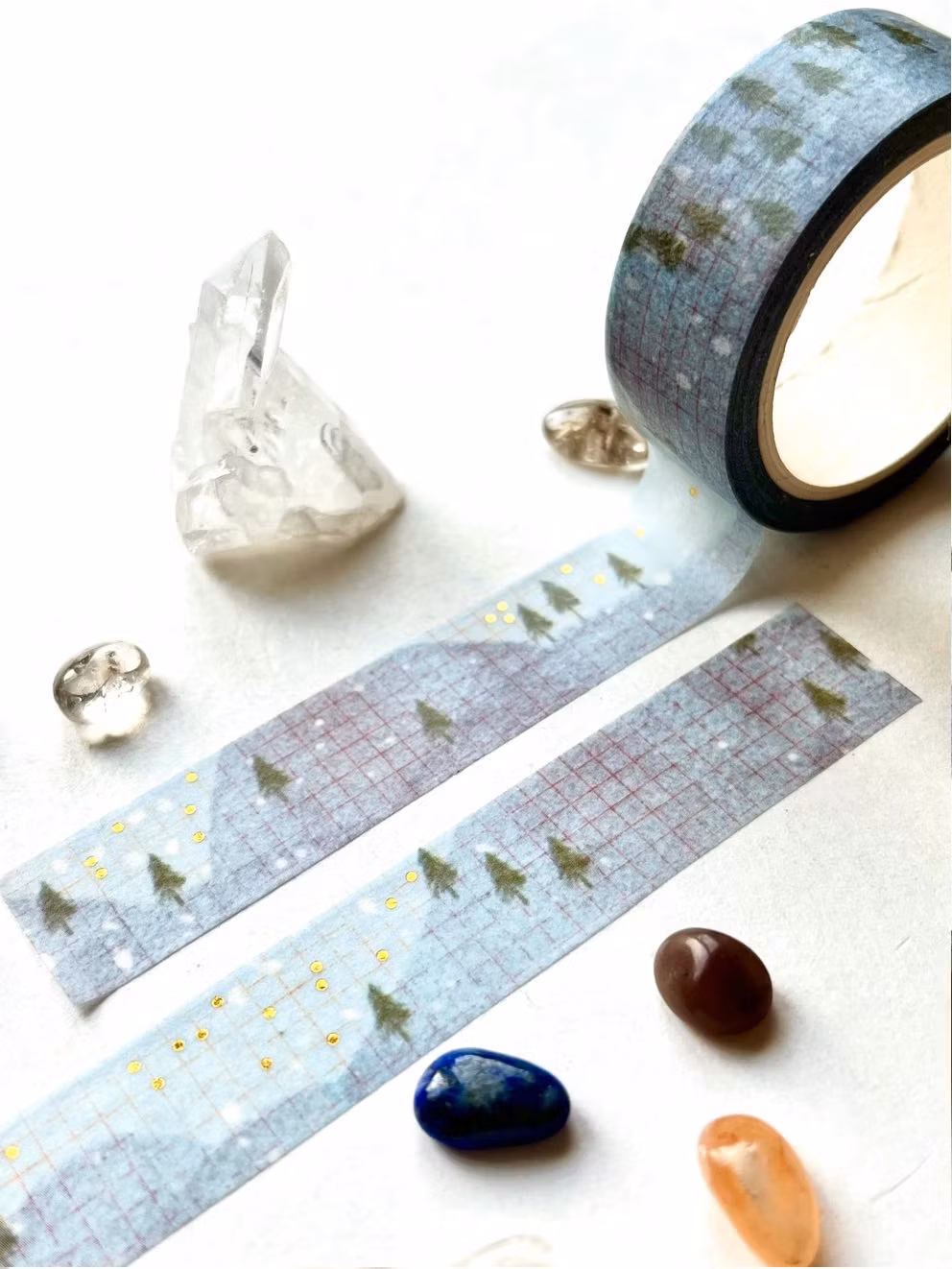 Washi tape Nikki Dotti - Winter Hills gold folied 15 mm