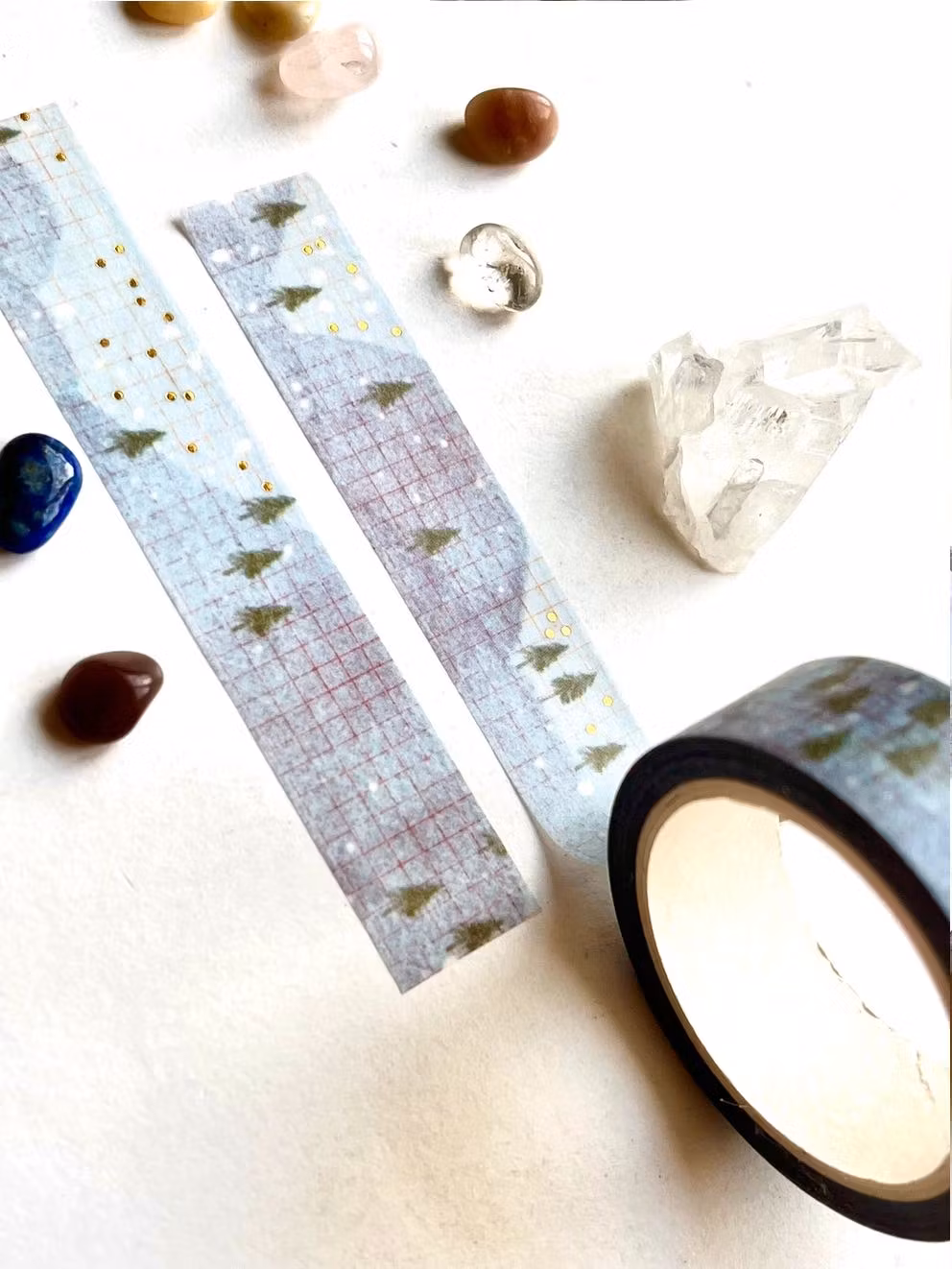 Washi tape Nikki Dotti - Winter Hills gold folied 15 mm