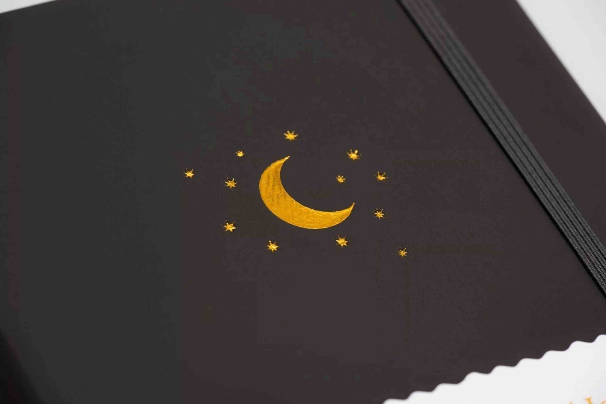 Yop & Tom Dot Grid Journal - Moon & Stars Charcoal A5