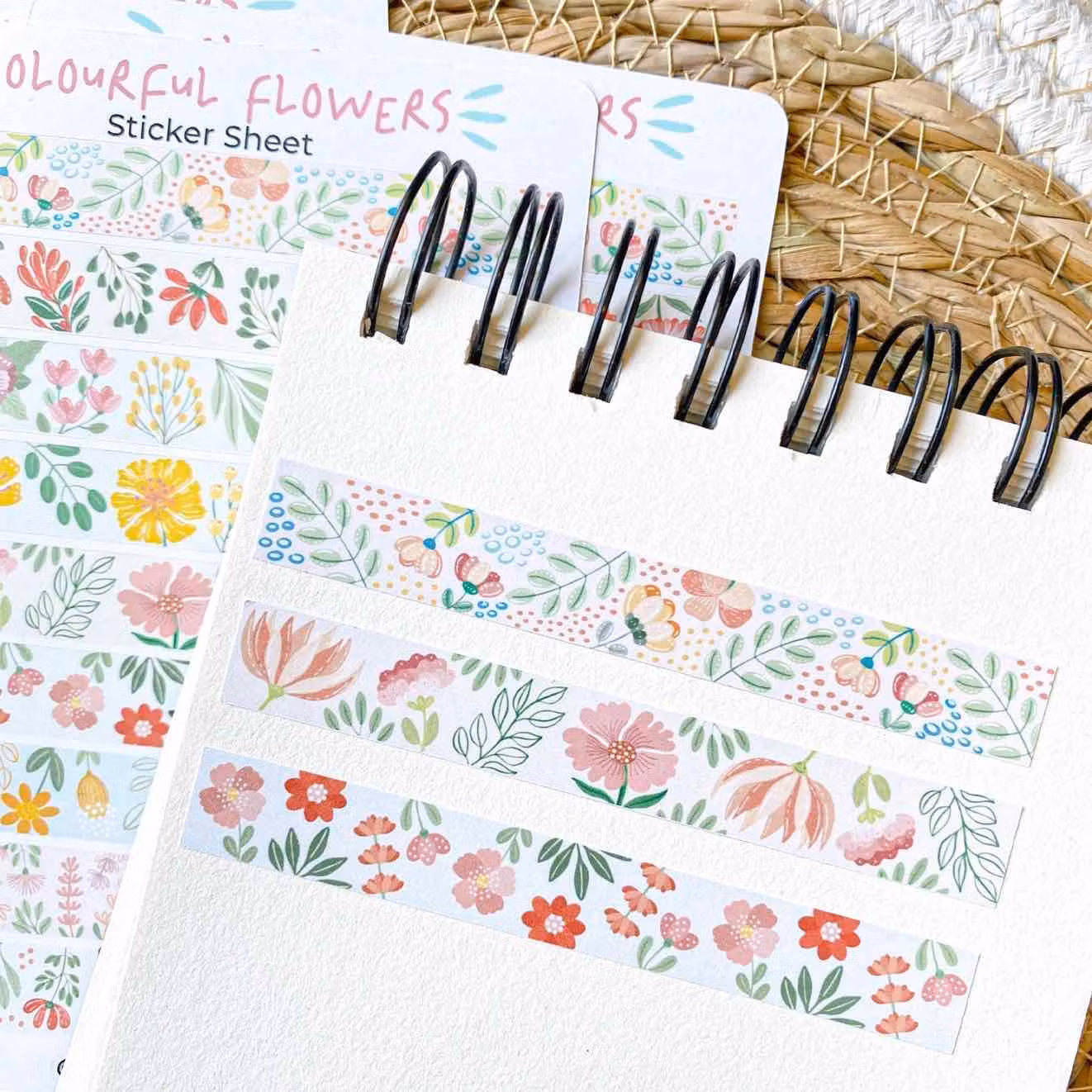 Stickers Lettoon - Colorful Flowers