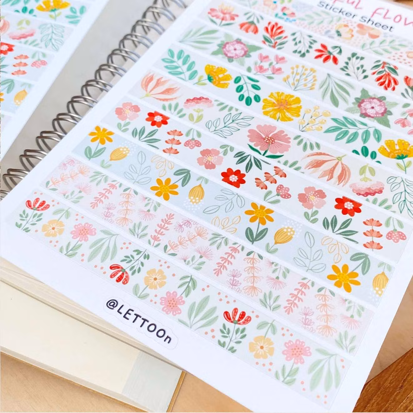 Stickers Lettoon - Colorful Flowers
