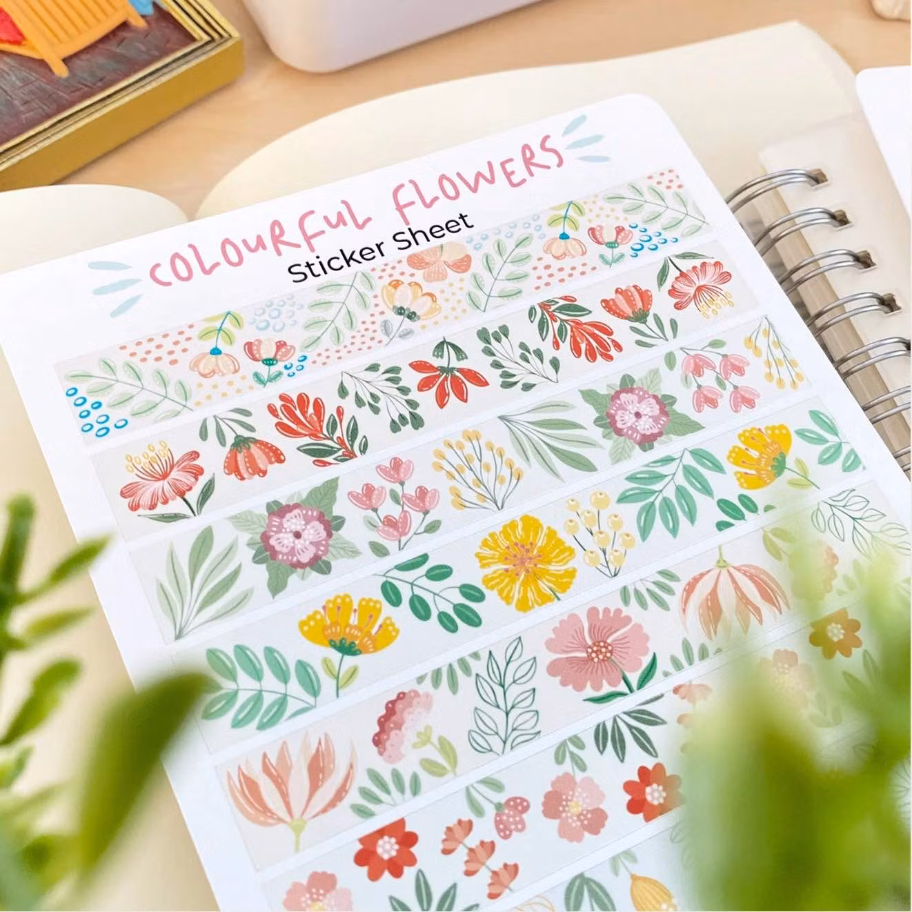 Stickers Lettoon - Colorful Flowers