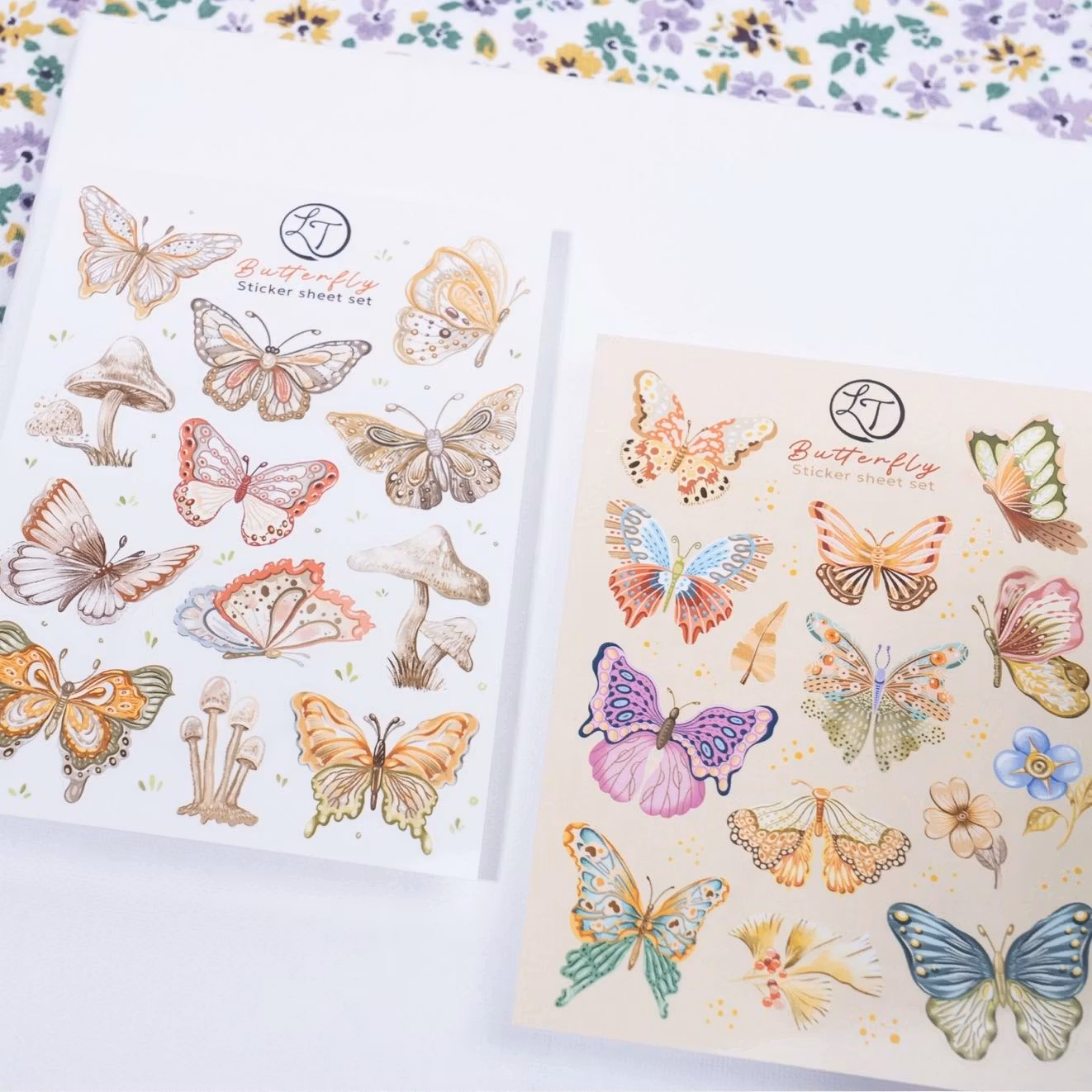 Stickers Lettoon - Butterfly Sticker Set 2 ark