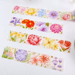 Washi tape Lettoon - Flower Passion 15 mm