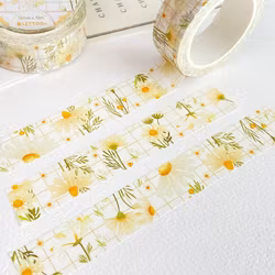 Washi tape Lettoon - Chamomile 15 mm