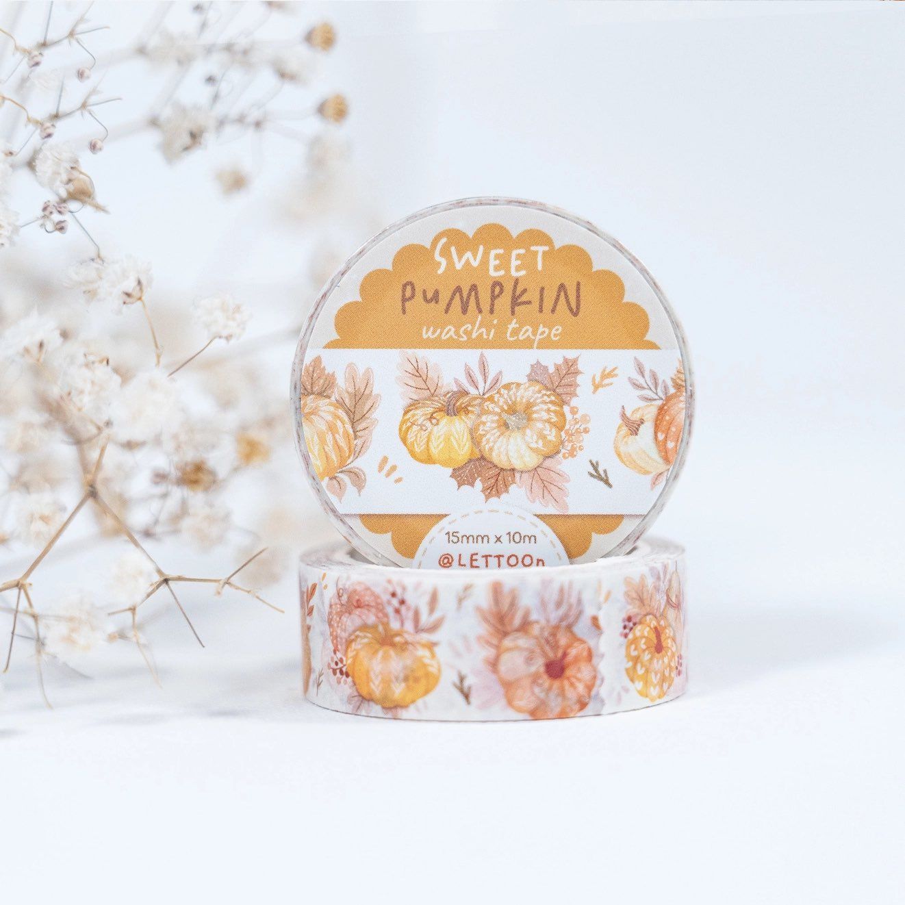 Washi tape Lettoon - Sweet Pumpkin 15 mm