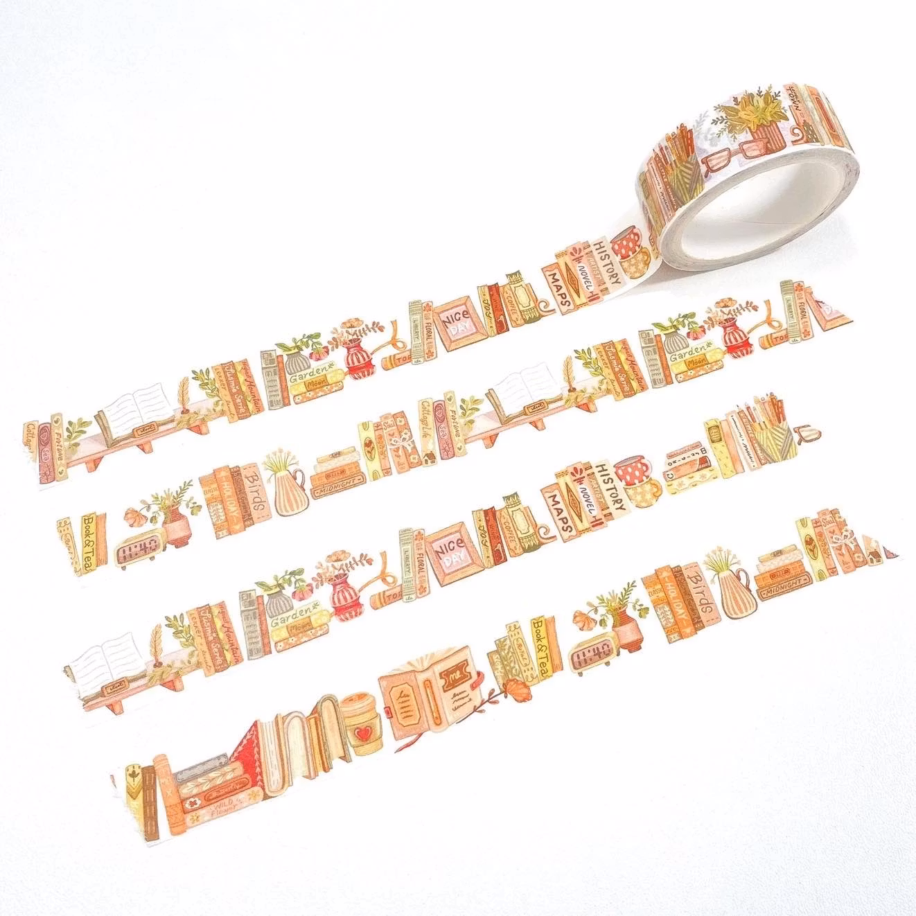 Washi tape Lettoon - Bookshelf 15 mm