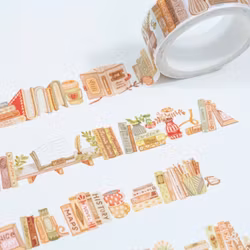 Washi tape Lettoon - Bookshelf 15 mm