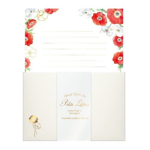 Stationery set Tsutsumu Company - Anemone