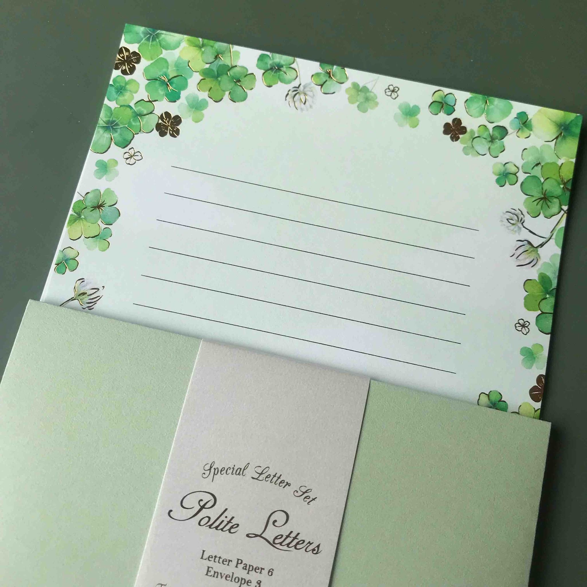 Stationery set Tsutsumu Company - Wish Clover