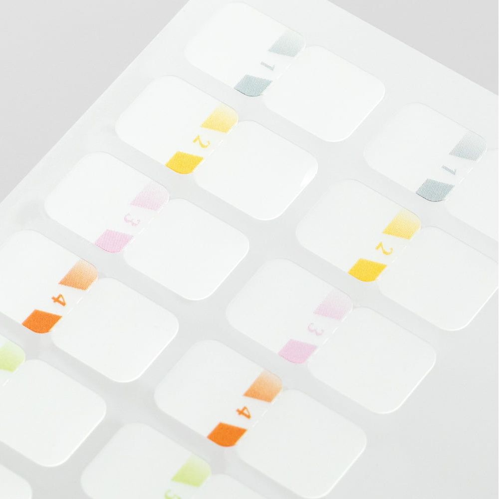Midori Index Label Chiratto Numbers Color