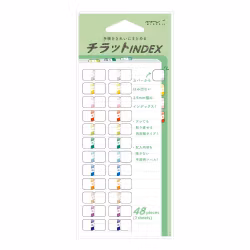 Midori Index Label Chiratto Numbers Color
