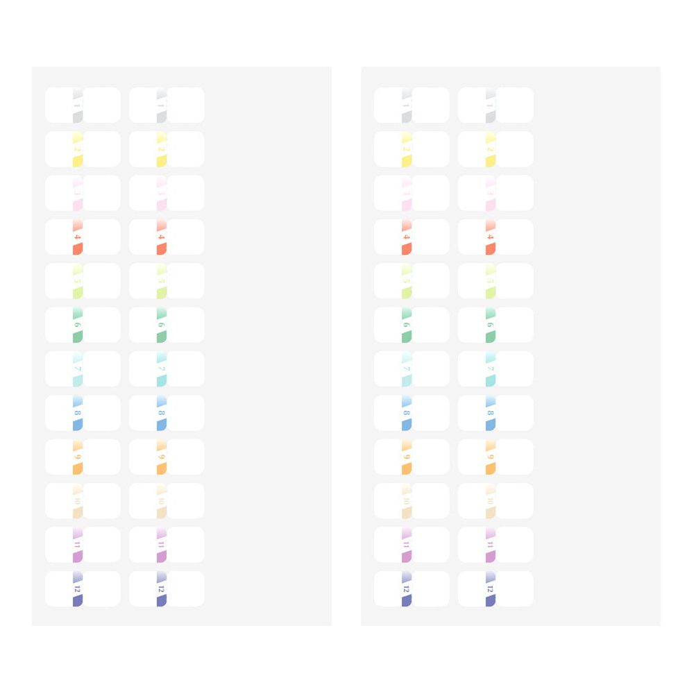 Midori Index Label Chiratto Numbers Color