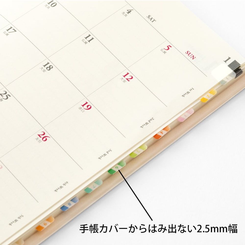 Midori Index Label Chiratto Numbers Color