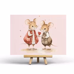 Card Penpaling Paula - Valentine's Mice