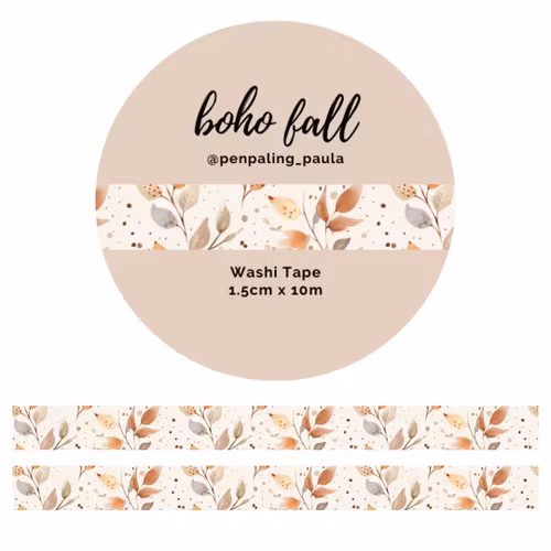 Washi Tape Penpaling Paula - Boho Fall 15 mm