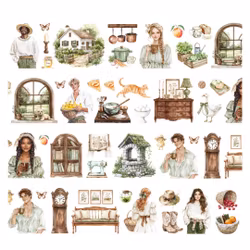 Penpaling Paula PET Tape (Pre-Cut) - Cottage Soul 60 mm