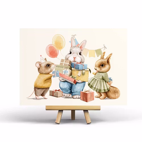Vykort Penpaling Paula - Animal Party