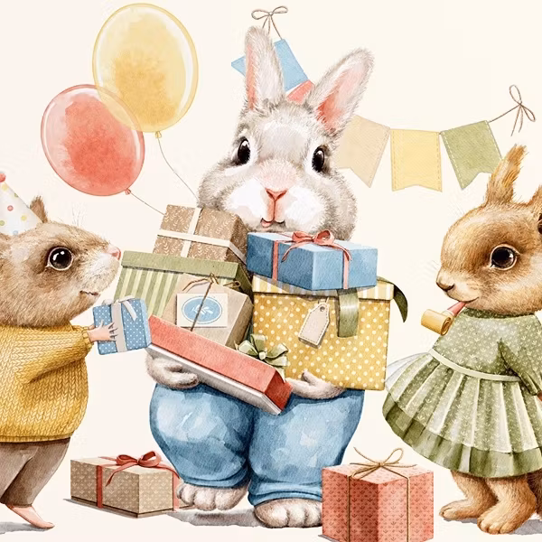 Vykort Penpaling Paula - Animal Party