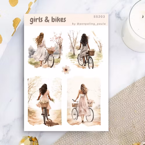 Stickers Penpaling Paula - Girls and Bikes