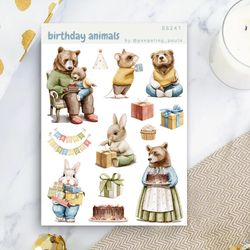 Stickers Penpaling Paula - Birthday Animals