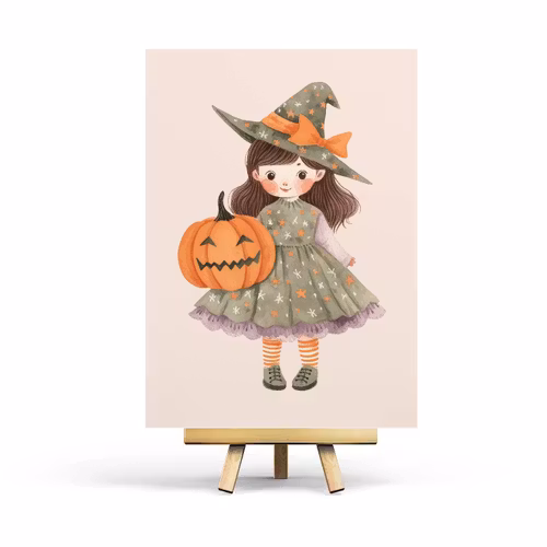 Vykort Penpaling Paula - Halloween Doll