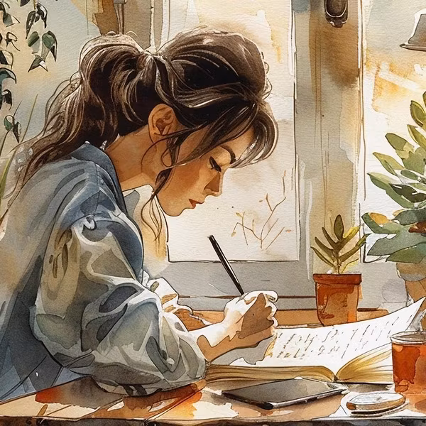 Vykort Penpaling Paula - Home Office