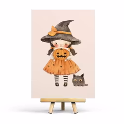 Postcard Penpaling Paula - Witch and Cat