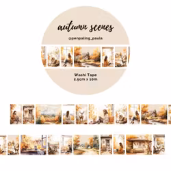 Washi Tape Penpaling Paula - Autumn Scenes 25 mm