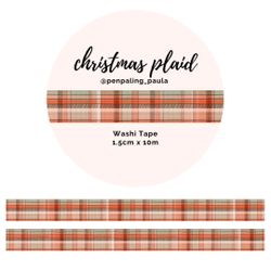 Washi Tape Penpaling Paula - Christmas Plaid 15 mm