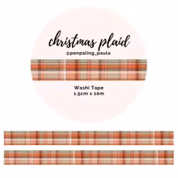 Washi Tape Penpaling Paula - Christmas Plaid 15 mm