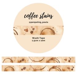 Washi Tape Penpaling Paula - Coffee Stains 15 mm