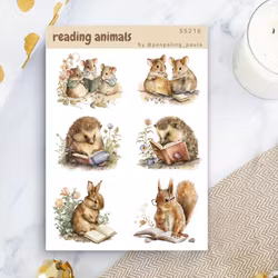 Stickers Penpaling Paula - Reading Animals