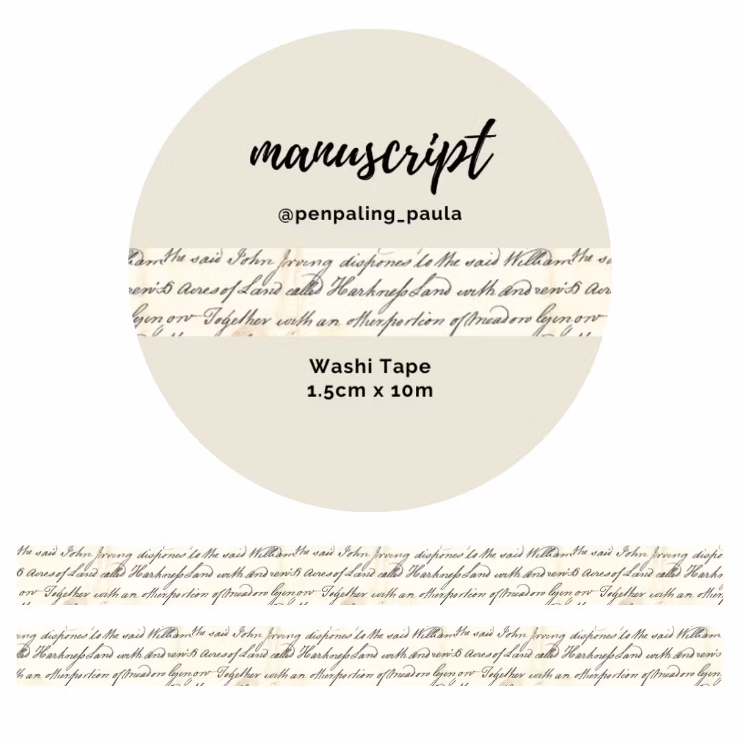 Washi Tape Penpaling Paula - Manuscript 15 mm