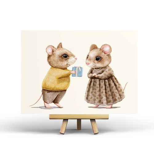 Vykort Penpaling Paula - Mouse Gift