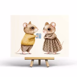 Postcard Penpaling Paula - Mouse Gift