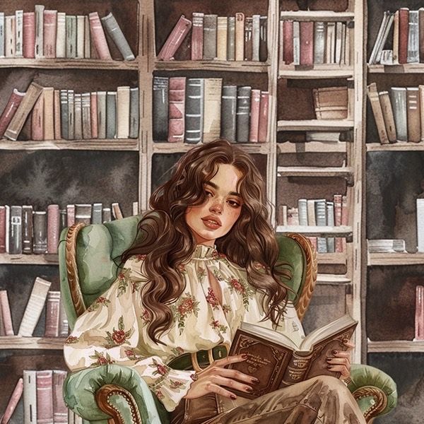Vykort Penpaling Paula - Cozy Reading
